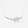 1.66 TCW Marquise & Round Moissanite Diamond Curved Butterfly Necklace