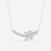 1.66 TCW Marquise & Round Moissanite Diamond Curved Butterfly Necklace