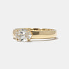 0.75CT-1.25CT East West Oval Cut Diamond Thick Solitaire Engagement Ring