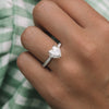 2.50CT Heart Cut Moissanite 4 Prongs Solitaire Engagement Ring