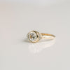 1.50CT-2.50CT Unique Bezel Round Cut Diamond Halo Engagement Ring