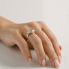 1.50CT-2.50CT Bezel Oval Cut Diamond Unique Halo Engagement Ring