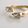 2.0CT To 4.0CT Pear Cut Moissanite Diamond Toi et Moi Engagement Ring | Two Stone Ring