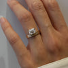 1.0CT-2.0CT Emerald Cut Moissanite Diamond Thick Engagement Ring
