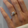 1.0CT-2.0CT Emerald Cut Moissanite Diamond Thick Engagement Ring