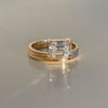 1.0CT-2.0CT Emerald Cut Moissanite Diamond Thick Engagement Ring