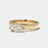 0.75CT-1.25CT East West Pear Cut Diamond Thick Solitaire Engagement Ring