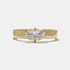 0.75CT-1.25CT East West Marquise Cut Moissanite Diamond Thick Engagement Ring