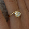 1.0CT-2.0CT Oval Cut Moissanite Diamond Unique Engagement Ring