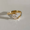 1.0CT-2.0CT Oval Cut Moissanite Diamond Unique Engagement Ring