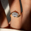 1.0CT-2.0CT Oval Cut Moissanite Diamond Unique Engagement Ring