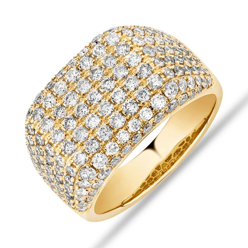 4.5mm Moissanite Diamond Men's Band In Yellow Gold