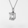 0.7 ctw Solitaire Emerald Diamond Necklace for Women