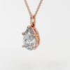 0.7 ctw Solitaire Pear Diamond Necklace for Women