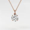 0.7 ctw Solitaire Round Diamond Necklace for Women