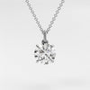 0.7 ctw Solitaire Round Diamond Necklace for Women