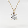 0.7 ctw Solitaire Round Diamond Necklace for Women