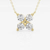 1.50 TCW Round Moissanite Diamond Clover Shape Necklace