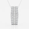 3.0 TCW Round & Baguette Moissanite Diamond Pendant Necklace