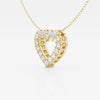 1.0 TCW Round Moissanite Diamond Heart Pendant Necklace