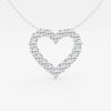 1.50 TCW Round Moissanite Diamond Heart Pandant Necklace