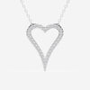 0.25 TCW Round Moissanite Diamond Heart Pandant Necklace