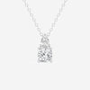 1.0 TCW Cushion & Pear Moissanite Diamond Two Stone Necklace