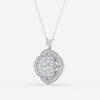 1.02 TCW Round Moissanite Diamond Cross Necklace