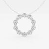 2.0 TCW Round Moissanite Diamond Circle Pendant Necklace