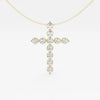 2.0 TCW Round Moissanite Diamond Cross Necklace