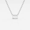 0.50 CT Radiant Moissanite Diamond Solitaire Necklace