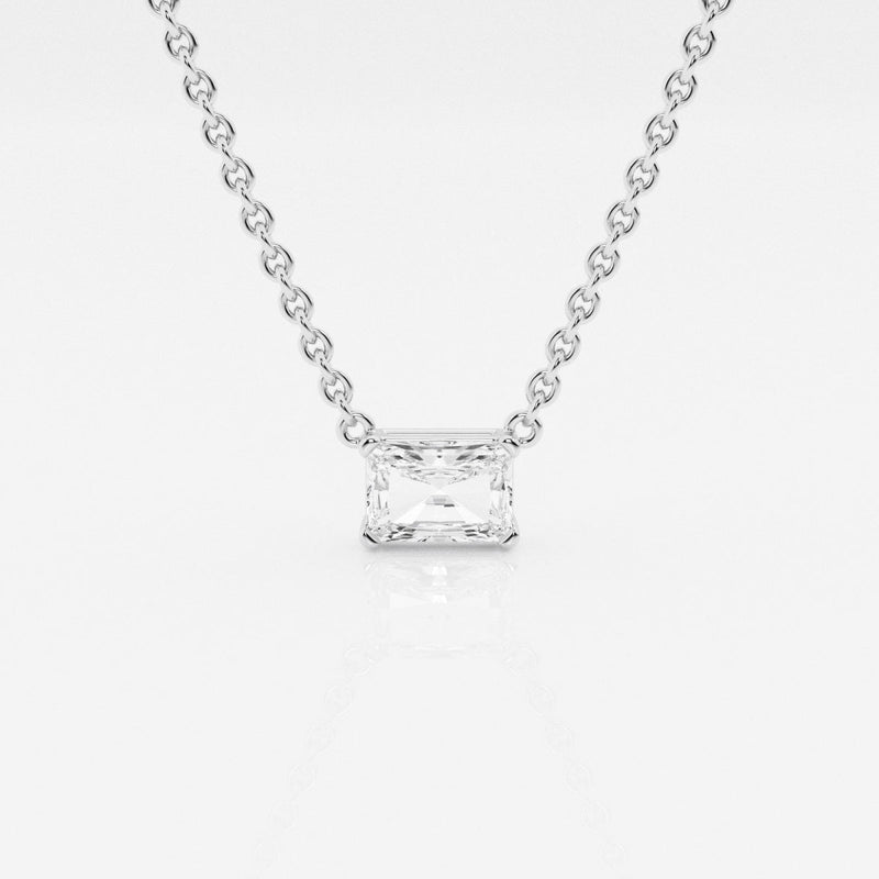 0.50 CT Radiant Moissanite Diamond Solitaire Necklace