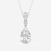 3.50 CT Pear Moissanite Diamond Three Stone Necklace
