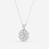 1.51 TCW Round Moissanite Diamond Vintage Multidimensional Pendant Necklace