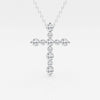 0.75 TCW Round Moissanite Diamond Cross Necklace