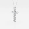 0.75 TCW Round Moissanite Diamond Cross Necklace