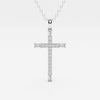 0.24 TCW Round Moissanite Diamond Cross Necklace
