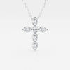 1.0 TCW Round & Oval Moissanite Diamond Cross Necklace