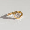 1.0CT-2.0CT Pear Cut Unique Moissanite Diamond Engagement Ring