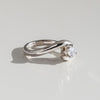 1.0CT-2.0CT Pear Cut Unique Moissanite Diamond Engagement Ring