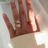 1.0CT-2.0CT Pear Cut Unique Moissanite Diamond Engagement Ring