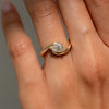 1.0CT-2.0CT Pear Cut Unique Moissanite Diamond Engagement Ring