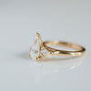 1.50CT-2.50CT Pear Cut Moissanite Unique Three Stone Engagement Ring