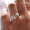 1.5 - 3.5 CT Round CVD Diamond Three Stone Engagement Ring