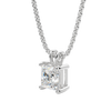 0.25-1.0ct Princess Cut Moissanite Solitaire Necklace