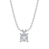 0.25-1.0ct Princess Cut Moissanite Solitaire Necklace