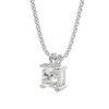 0.25-1.0ct Princess Cut Moissanite Solitaire Necklace