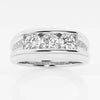 8mm Round Cut Lab Grown Channel Set Men's Wedding Band