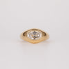 1.0CT-2.0CT Octagon Cut Moissanite Diamond Flush Set Engagement Ring