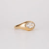 1.0CT-2.0CT Octagon Cut Moissanite Diamond Flush Set Engagement Ring